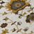 3' X 5' Ivory Gray And Gold Floral Washable Indoor Outdoor Area Rug