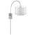 44" Clear Silver And White Metal And Sheer Fabric Flush Mount Wall Sconce 44" Clear Silver And White Metal And Sheer Fabric Flush Mount Wall Sconce