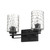 10" Black And Clear Metal Vanity Flush Mounted Sconce 10" Black And Clear Metal Vanity Flush Mounted Sconce