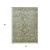 5' X 8' Artichoke Green And Gray Floral Washable Indoor Outdoor Area Rug