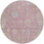 8' Pink Beige And Gray Round Floral Washable Indoor Outdoor Area Rug