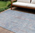 9' X 12' Blue And Blush Abstract Washable Indoor Outdoor Area Rug