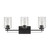 10" Black And Clear Metal Vanity Flush Mounted Sconce 10" Black And Clear Metal Vanity Flush Mounted Sconce