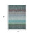 10' X 14' Teal Blue And Green Striped Washable Indoor Outdoor Area Rug