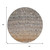 8' Gray And Copper Round Striped Washable Indoor Outdoor Area Rug 8' Gray And Copper Round Striped Washable Indoor Outdoor Area Rug