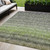 5' X 8' Green And Gray Striped Washable Indoor Outdoor Area Rug 5' X 8' Green And Gray Striped Washable Indoor Outdoor Area Rug