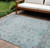 9' X 12' Teal Blue Gray And Silver Tribal Washable Indoor Outdoor Area Rug 9' X 12' Teal Blue Gray And Silver Tribal Washable Indoor Outdoor Area Rug
