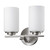 10" Silver And White Metal Vanity Flush Mounted Sconce 10" Silver And White Metal Vanity Flush Mounted Sconce