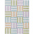 9' X 12' Pearl Blue And Lavender Geometric Washable Indoor Outdoor Area Rug