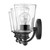 8" Black And Clear Metal Vanity Flush Mounted Sconce 8" Black And Clear Metal Vanity Flush Mounted Sconce