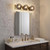9" Smoky Black And Brass Metal Vanity Flush Mounted Sconce 9" Smoky Black And Brass Metal Vanity Flush Mounted Sconce