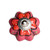 Set of Eight Red Pink And Green Floral Ceramic Drawer Pull Knobs Set of Eight Red Pink And Green Floral Ceramic Drawer Pull Knobs