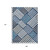 9' X 12' Navy Blue Ivory And Pewter Geometric Washable Indoor Outdoor Area Rug