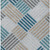 5' X 8' Teal Blue Wheat And Gray Geometric Washable Indoor Outdoor Area Rug