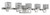 Coralie 5-Light Polished Nickel Sconce With Pressed Crystal Shades