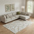 8' X 10' Beige And Brown Floral Washable Area Rug With UV Protection 8' X 10' Beige And Brown Floral Washable Area Rug With UV Protection