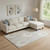 10' X 14' Ivory Beige And Gray Ogee Washable Area Rug With UV Protection 10' X 14' Ivory Beige And Gray Ogee Washable Area Rug With UV Protection