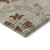 9' X 12' Terra Cotta And Beige Floral Washable Area Rug With UV Protection