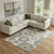 8' X 10' Beige Gray And Brown Medallion Washable Area Rug With UV Protection 8' X 10' Beige Gray And Brown Medallion Washable Area Rug With UV Protection