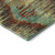 10' X 14' Brown Teal And Rust Diamond Washable Area Rug With UV Protection