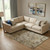 10' X 14' Beige Gray And Brown Diamond Washable Area Rug With UV Protection
