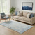 5' X 8' Sky Blue Gray And Ivory Diamond Washable Area Rug With UV Protection 5' X 8' Sky Blue Gray And Ivory Diamond Washable Area Rug With UV Protection