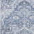 9' X 12' Denim Blue Ivory And Gray Floral Medallion Washable Area Rug With UV Protection 9' X 12' Denim Blue Ivory And Gray Floral Medallion Washable Area Rug With UV Protection