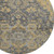 8' Gray Gold And Silver Floral Medallion Washable Round Rug With UV Protection 8' Gray Gold And Silver Floral Medallion Washable Round Rug With UV Protection