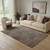 5' X 8' Brown And Taupe Geometric Washable Area Rug With UV Protection 5' X 8' Brown And Taupe Geometric Washable Area Rug With UV Protection