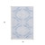 5' X 8' Blue And Ivory Floral Washable Area Rug With UV Protection 5' X 8' Blue And Ivory Floral Washable Area Rug With UV Protection