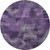 8' Purple And Gray Abstract Washable Round Rug With UV Protection