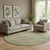 8' Artichoke Green Gold And Copper Abstract Washable Round Rug With UV Protection 8' Artichoke Green Gold And Copper Abstract Washable Round Rug With UV Protection