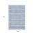 9' X 12' Blue And Ivory Southwestern Washable Area Rug With UV Protection