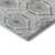 3' X 5' Silver And Gray Medallion Washable Area Rug With UV Protection 3' X 5' Silver And Gray Medallion Washable Area Rug With UV Protection