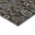 3' X 5' Chocolate Beige And Gray Damask Washable Area Rug With UV Protection