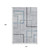 10' X 14' Gray And Blue Geometric Washable Area Rug With UV Protection