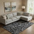 10' X 14' Black And Silver Paisley Washable Area Rug With UV Protection