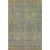 5' X 8' Green And Gold Abstract Washable Area Rug With UV Protection