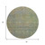 8' Green And Gold Abstract Washable Round Rug With UV Protection