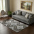 5' X 8' Chocolate Gray And Ivory Medallion Washable Area Rug With UV Protection 5' X 8' Chocolate Gray And Ivory Medallion Washable Area Rug With UV Protection