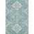 3' X 5' Aqua And Ivory Medallion Washable Area Rug With UV Protection 3' X 5' Aqua And Ivory Medallion Washable Area Rug With UV Protection
