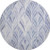 8' Denim Blue And Ivory Geometric Washable Round Rug With UV Protection