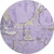 8' Lavender Beige And Gray Geometric Washable Round Rug With UV Protection 8' Lavender Beige And Gray Geometric Washable Round Rug With UV Protection
