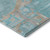8' Teal Taupe And Beige Geometric Washable Round Rug With UV Protection 8' Teal Taupe And Beige Geometric Washable Round Rug With UV Protection