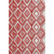 8' X 10' Red And Ivory Geometric Washable Area Rug With UV Protection