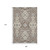 9' X 12' Chocolate Gray And Beige Floral Washable Area Rug With UV Protection