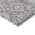 3' X 5' Lavender Gray And Beige Floral Washable Area Rug With UV Protection 3' X 5' Lavender Gray And Beige Floral Washable Area Rug With UV Protection