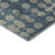 5' X 8' Denim Blue And Beige Polka Dot Washable Area Rug With UV Protection