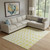 8' X 10' Yellow And Beige Geometric Washable Area Rug With UV Protection 8' X 10' Yellow And Beige Geometric Washable Area Rug With UV Protection