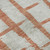 8' Coral And Beige Striped Washable Round Rug With UV Protection